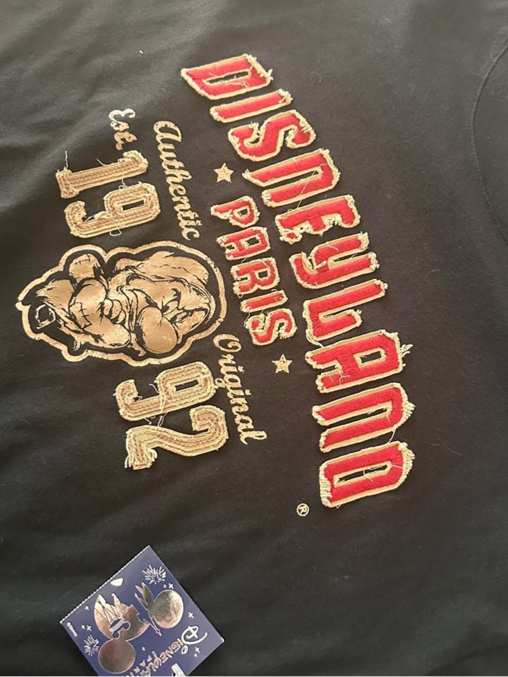 Disney Parks Disneyland Paris 1992 Black T-Shirt Adult Unisex Size L RARE grumpy